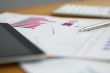 Financial document on desk