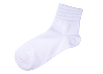 Blank socks white color on white background