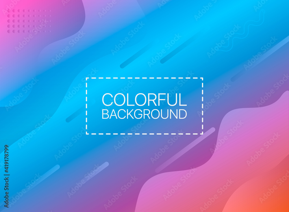 Poster wavy geometric background. trendy gradient shapes composition. eps10 vector.