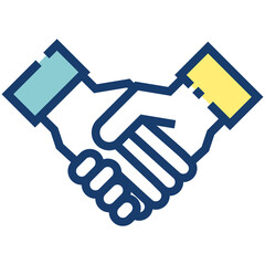 Team Holding Hands Line and filled Style Icon, vector illustration for graphic design