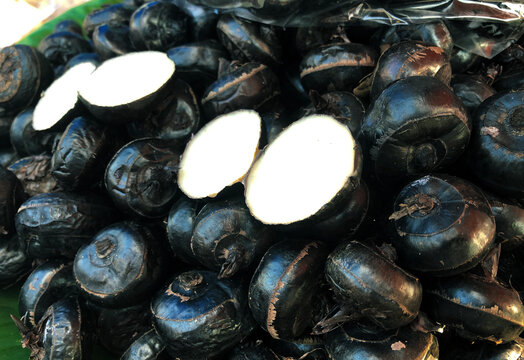 chinese waternut on basket