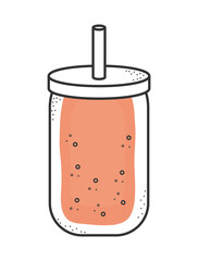 red milkshake isolated