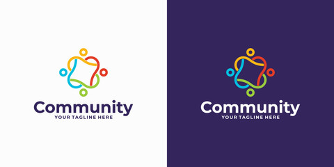 Creative Colorful social group logo