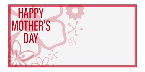 Happy mothers day card with modern calligraphy, holiday poster. design, Vector illustration.

