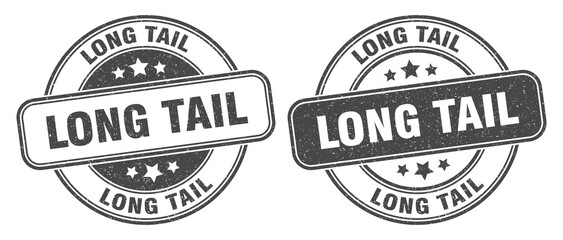 Obraz premium long tail stamp. long tail label. round grunge sign
