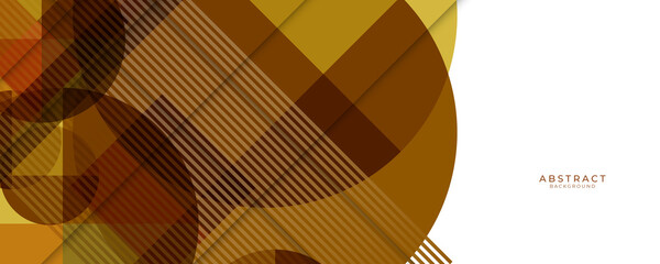 Modern geometrical abstract background - circles with brown gold color. Business or technology presentation design template, brochure or flyer pattern, or geometric web banner 