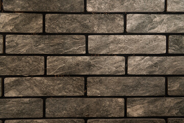 Fototapeta premium background of grey brick wall, top view