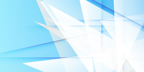Abstract blue white geometric background with transparent triangles. Vector illustration. Brochure design 5 Background