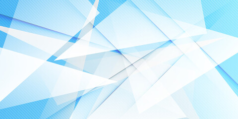 Obraz premium Abstract blue white geometric background with transparent triangles. Vector illustration. Brochure design 5 Background