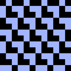 Vector seamless pattern with geometric shapes tiling. Repeating minimalistic texture. Abstract monochrome background.