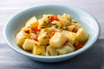Turkish olive oil foods; celery (Turkish name; Zeytinyagli kereviz)