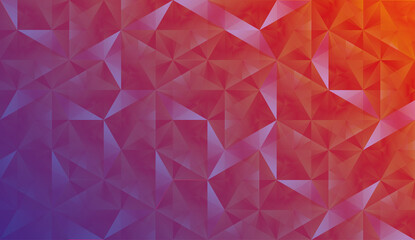 Abstract vector background. Multicolor geometric background in red, purple. Polygonal crystal structure, 3d