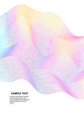 Wave of the many colored lines. Abstract wavy stripes on a white background isolated. Creative line art. Vector illustration EPS 10. Design elements created using the Blend Tool. Curved smooth tape