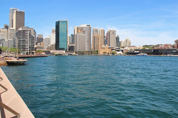 Fototapeta na wymiar skyline at circular quay in sydney (australia) 