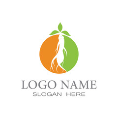 Ginseng icon Vector Illustration design Logo template