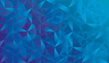 Obraz premium Abstract vector background. Multicolor geometric background in blue. Polygonal crystal structure, 3d