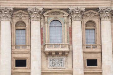 St. Peter's Basilica Facade Detail in Rome