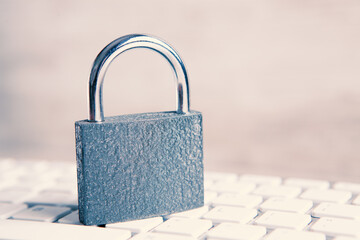 Internet and computer security concept.