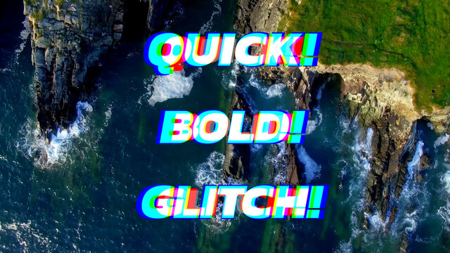 Quick Bold Glitch Lower Thirds