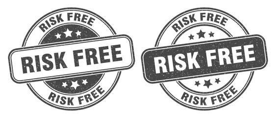 risk free stamp. risk free label. round grunge sign