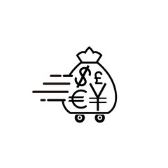 Vector Fast Bag Logo Combination, Speed Sack Symbol Logo Design