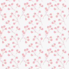 Seamless texture with floral background, wallpaper