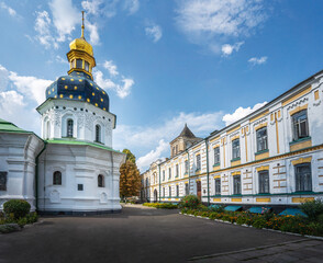 Fototapeta na wymiar St Nicholas Church at Pechersk Lavra Monastery Complex - Kiev, Ukraine