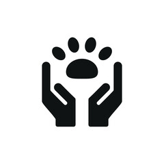 Animal adoption logo icon design vector