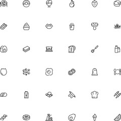 icon vector icon set such as: orchid, syrup, mix, cow, brewery, box, autumn, spaghetti, pub, collection, asia, knife, fall, officinalis, spighe, roll, mutton, mixing, medicine, honeydew