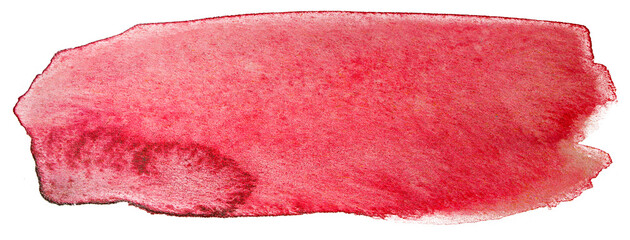 Hand drawn watercolor red blotch element.