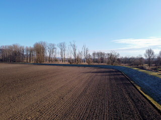 Agricultural field in Bavaria photographed in daylight