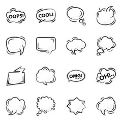 Fototapeta premium Pack of Speech Bubbles Linear Icons 