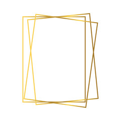 Gold geometric polygonal frame