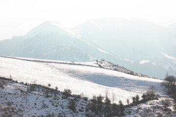 Obraz premium Winter landscpe in the basque mountains.