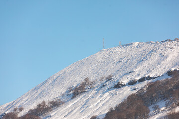 Winter landscpe in the basque mountains.