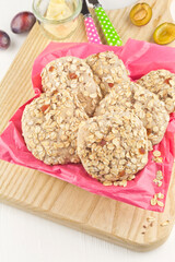 Fluffy granola rolls with blackberries and jam picture 03
