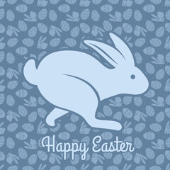 Happy Easter greeting card design template. Vector illustration