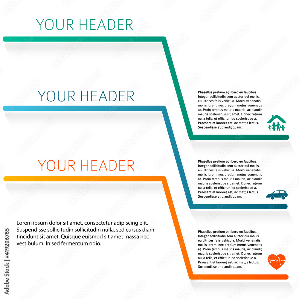 Wall mural design elements loop style background business presentation template. vector illustration eps 10 for