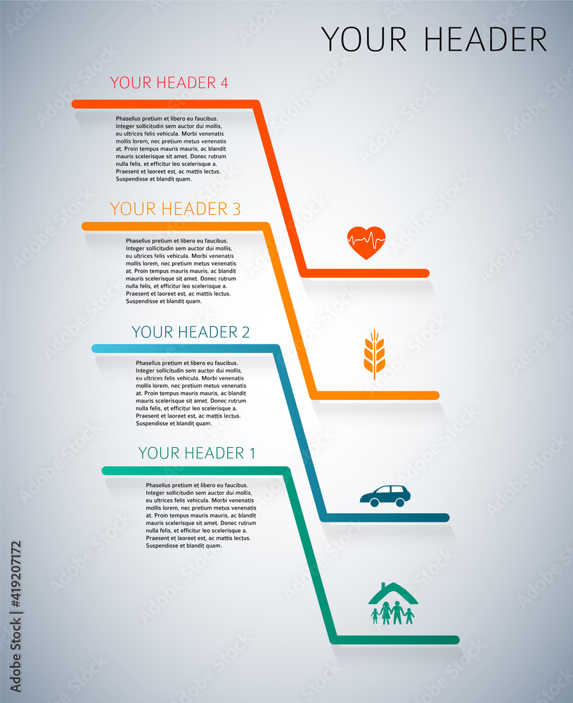 Wall mural design elements loop style background business presentation template. vector illustration eps 10 for
