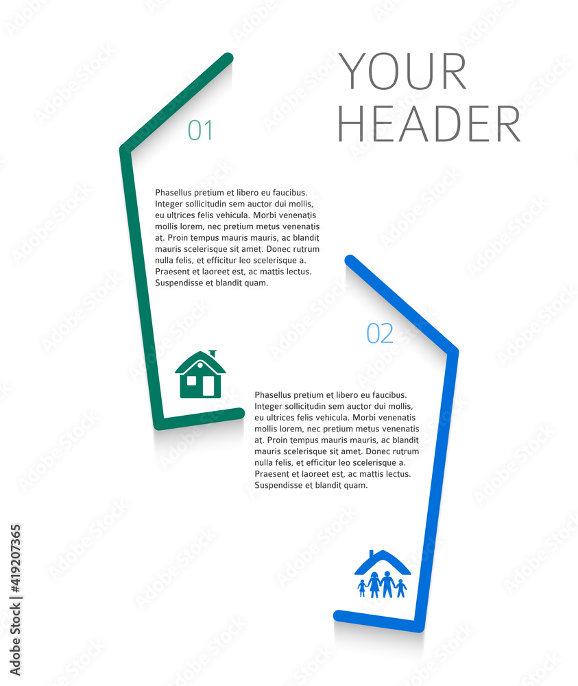 Wall mural design elements loop style background business presentation template. vector illustration eps 10 for