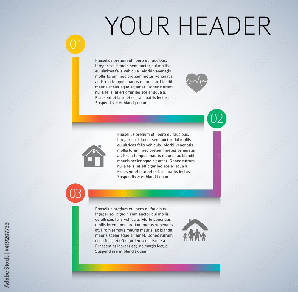 Wall mural design elements loop style background business presentation template. vector illustration eps 10 for