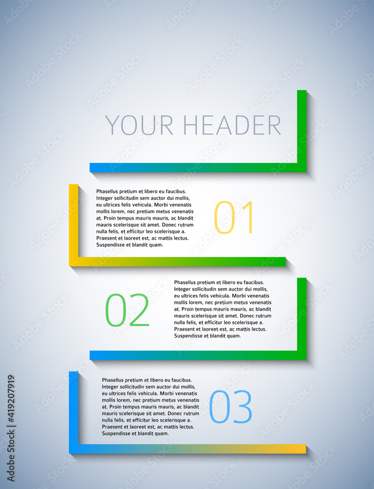 Poster design elements loop style background business presentation template. vector illustration eps 10 for