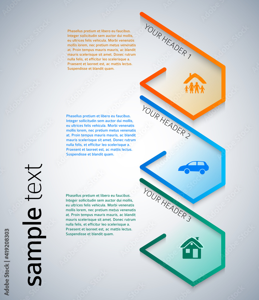 Wall mural design elements loop style background business presentation template. vector illustration eps 10 for