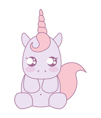 lovely unicorn sitting