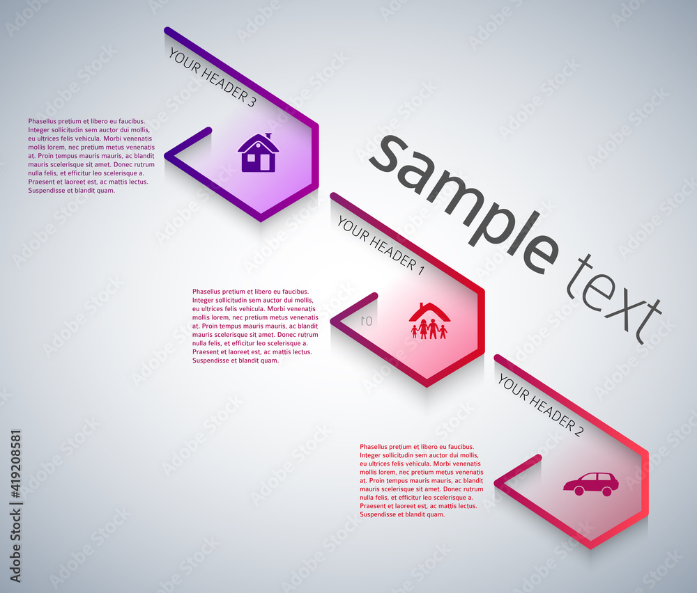 Wall mural design elements loop style background business presentation template. vector illustration eps 10 for