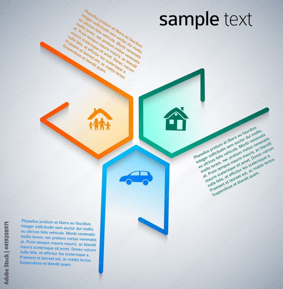 Wall mural design elements loop style background business presentation template. vector illustration eps 10 for