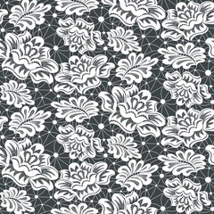 lace with floral pattern