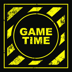 Game time with font design.	