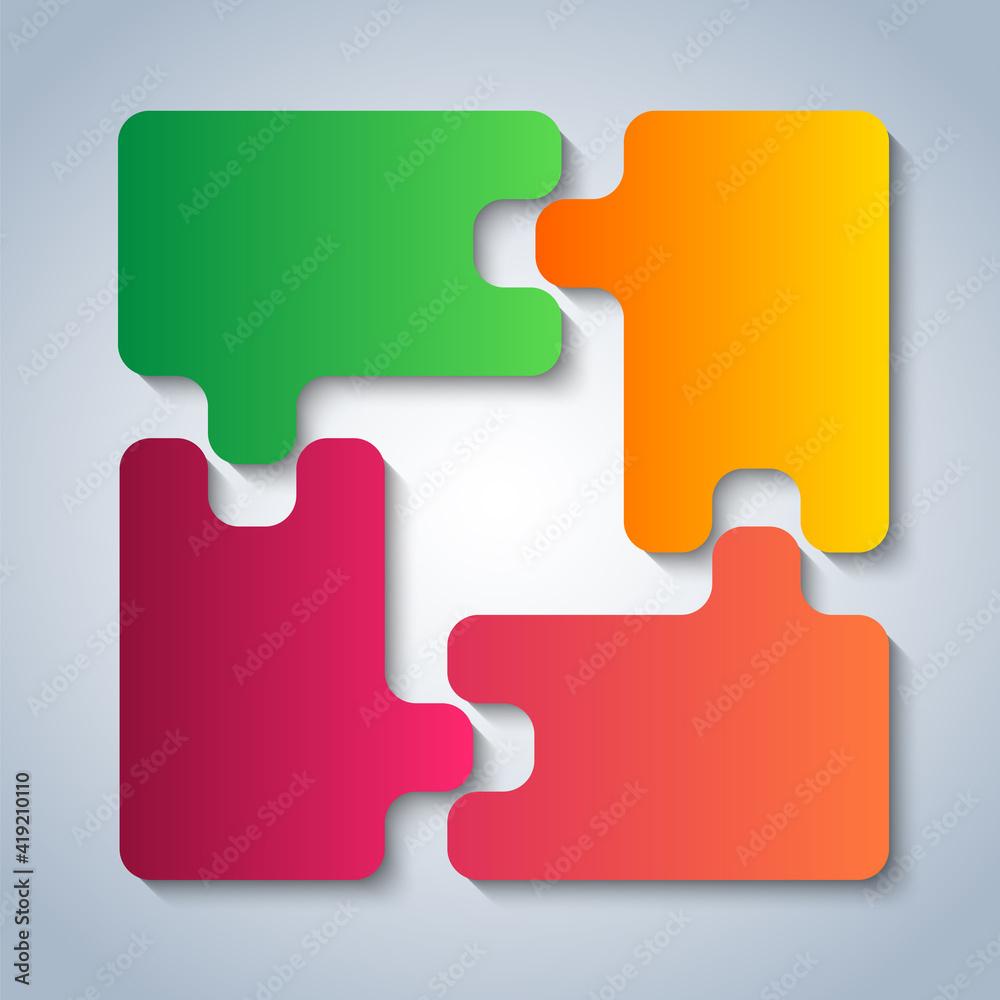 Sticker design elements puzzle style background business presentation template. vector illustration eps 10 f