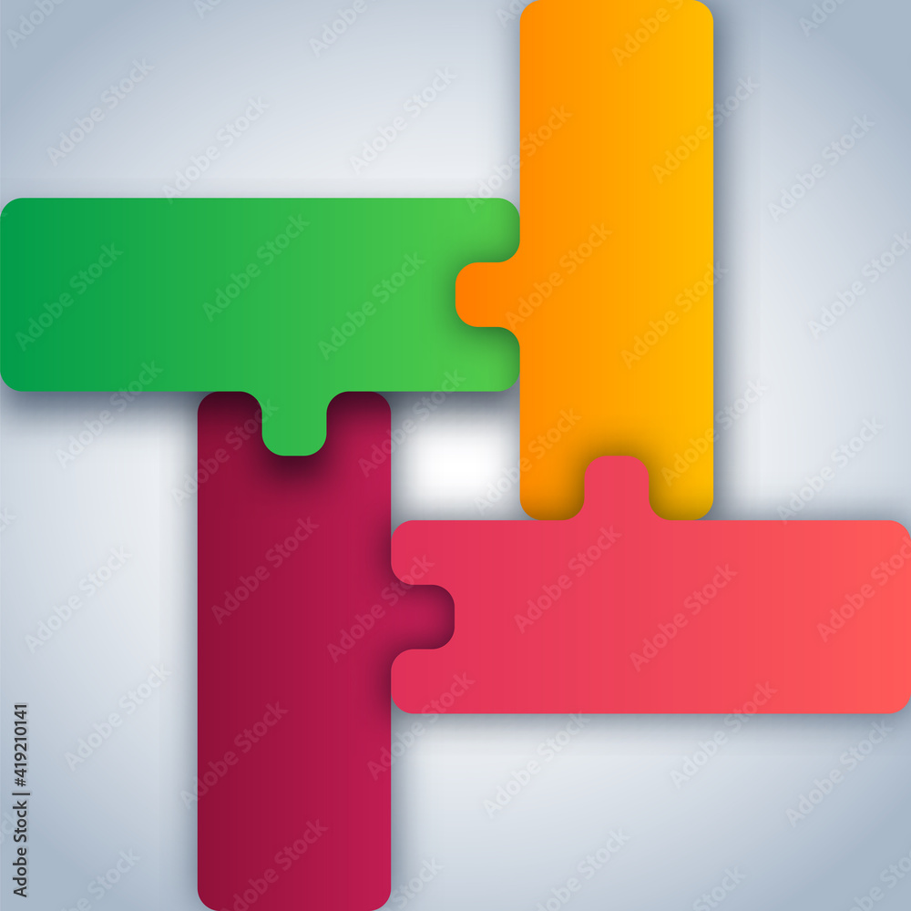 Poster design elements puzzle style background business presentation template. vector illustration eps 10 f